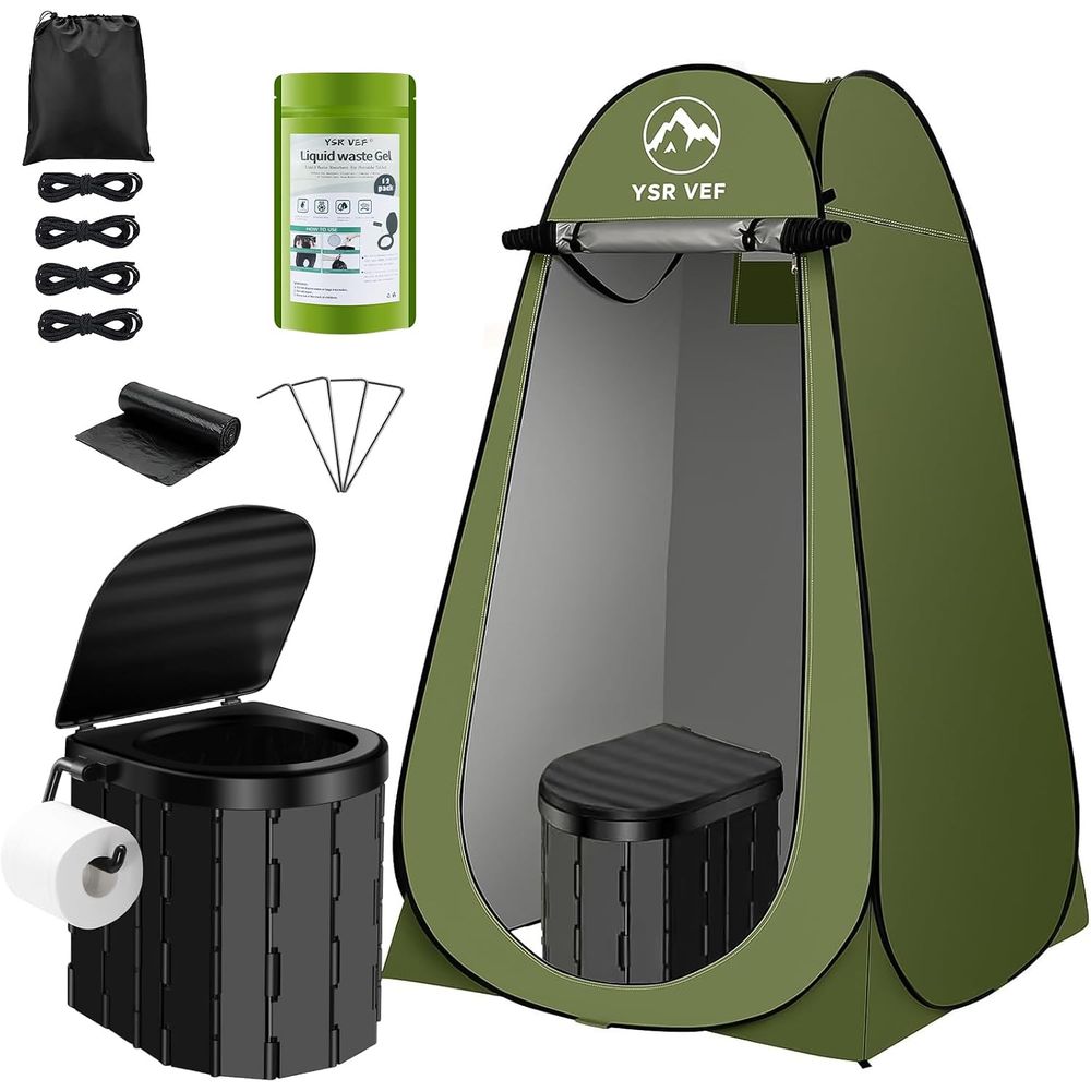 Portable Camp Toilet - Przenośny Zestaw Toaletowy, Toaleta Kempingowa z