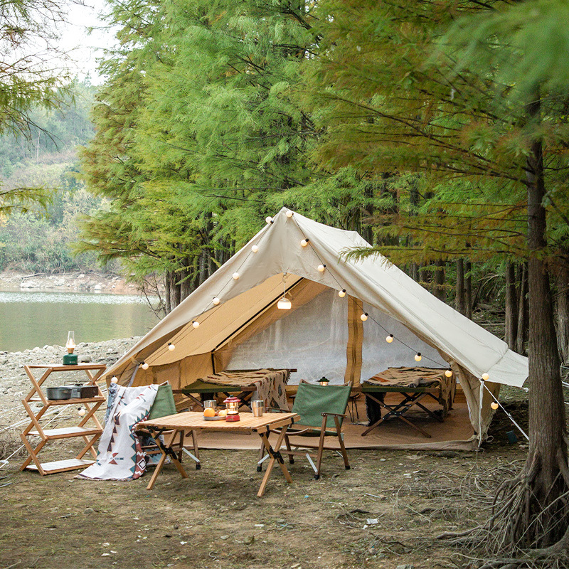 Outdoor Camping And Glamping - Namiot w jodełkę, duży, wiatroodporny, wodoodporny,