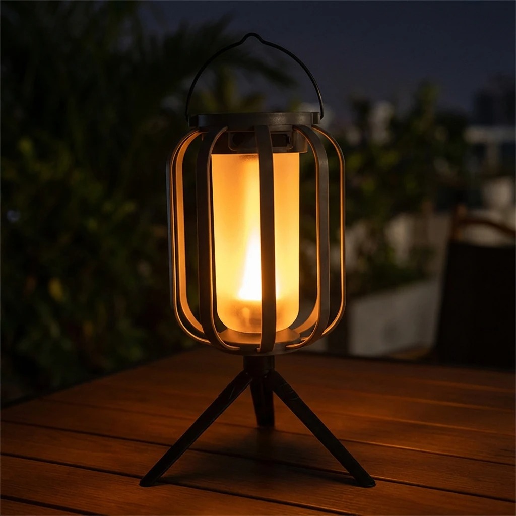 Camping Solar Lantern - Vintage Przenośna Lampa Kempingowa LED z