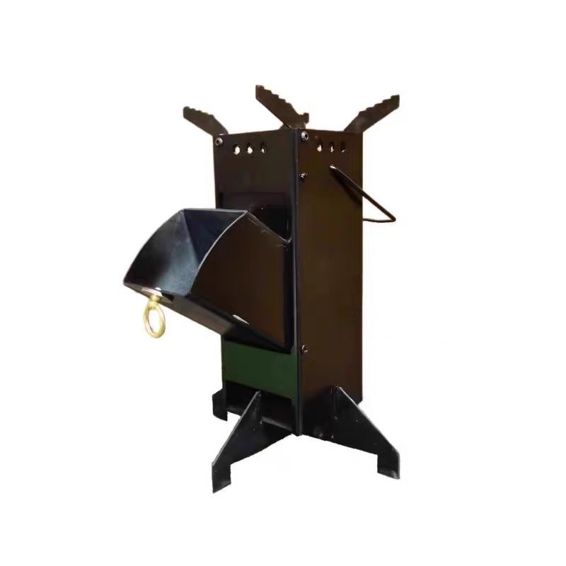Outdoor Camping Wood Burning Stove - Przenośna kuchenka rakietowa, kuchenka na drewno