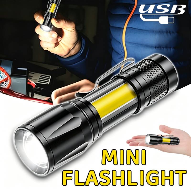 Outdoor Camping Lantern - Mini Latarka LED COB, Przenośna Latarka