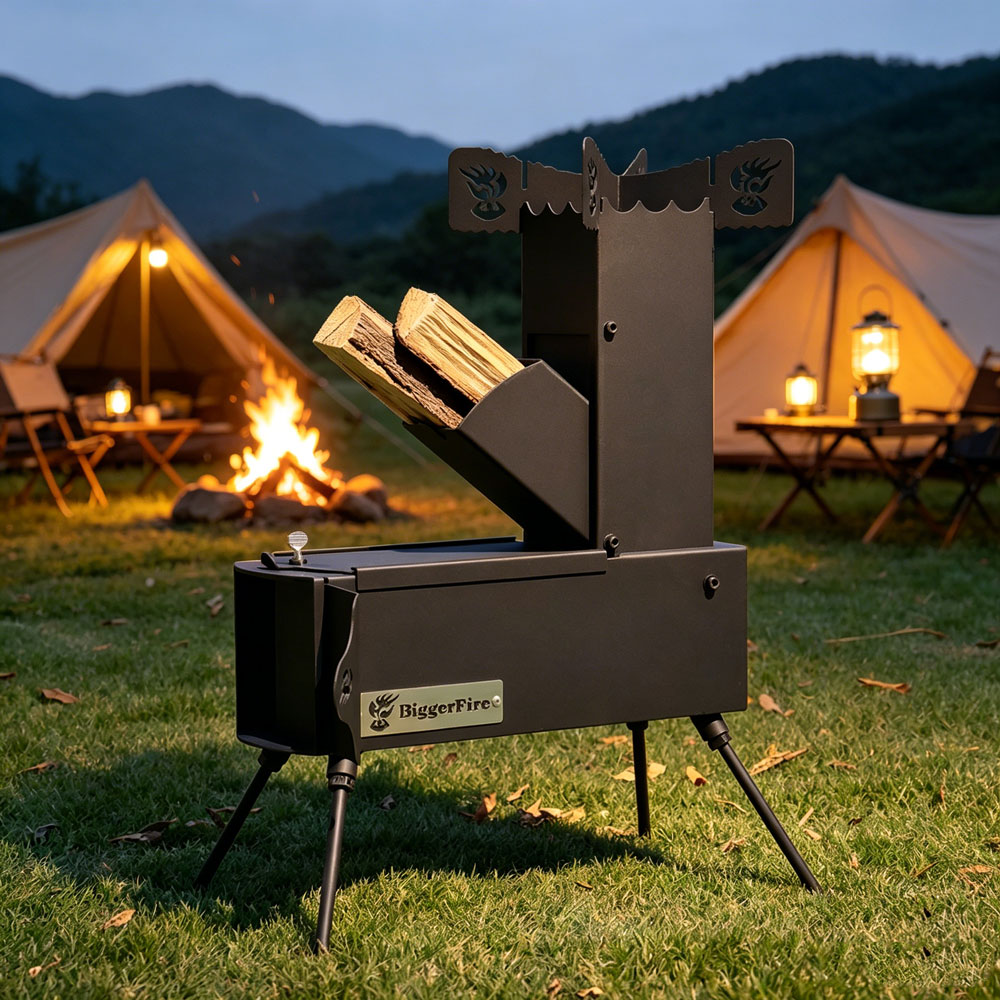 Outdoor Camping Wood Burning Stove - Przenośny piec rakietowy do gotowania na