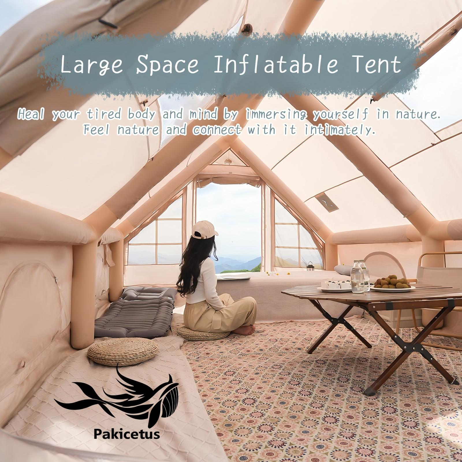 Outdoor Camping And Glamping - PAKICETUS Duży Luksusowy Namiot Glampingowy Nadmuchiwany