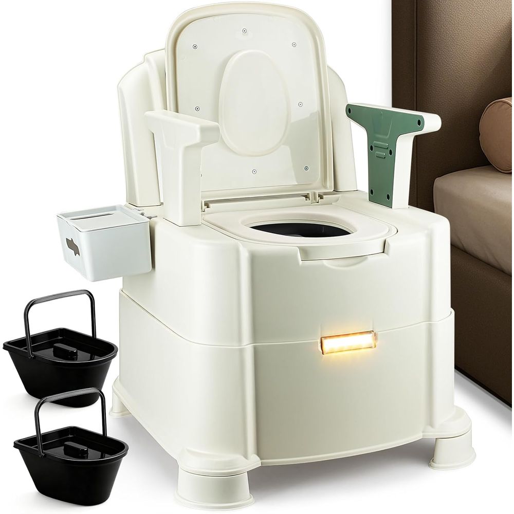 Portable Camp Toilet - Kompaktowy nocnik z funkcją toalety, wytrzymały,