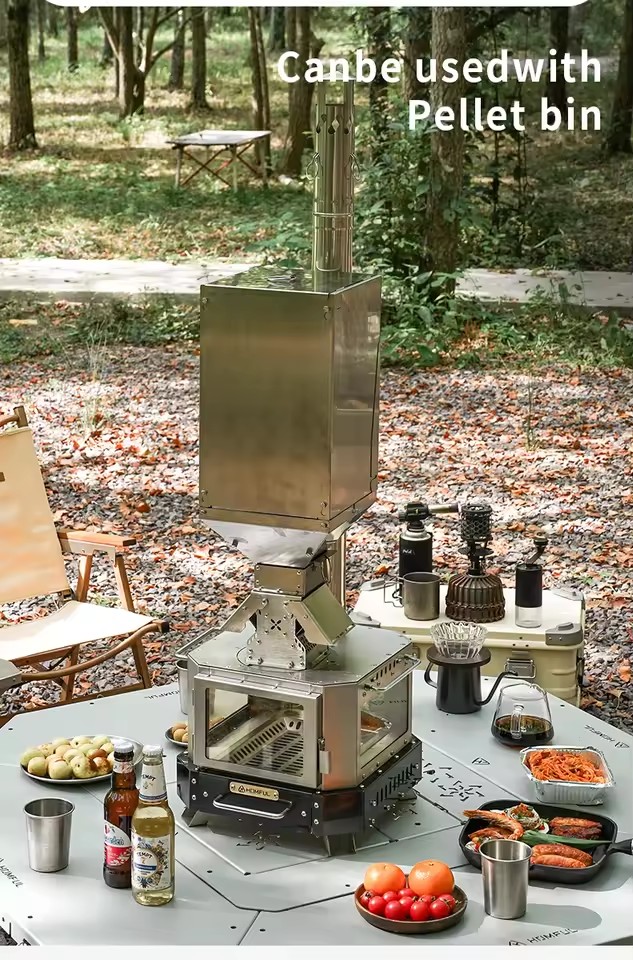 HOMFUL Przenośna Kuchenka na D – Outdoor Camping Wood Burning Stove recenzja i cena