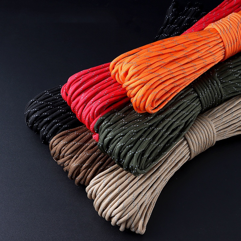 Odblaskowy Paracord 550 wojsko – Outdoor Camping Extension Cord recenzja i cena