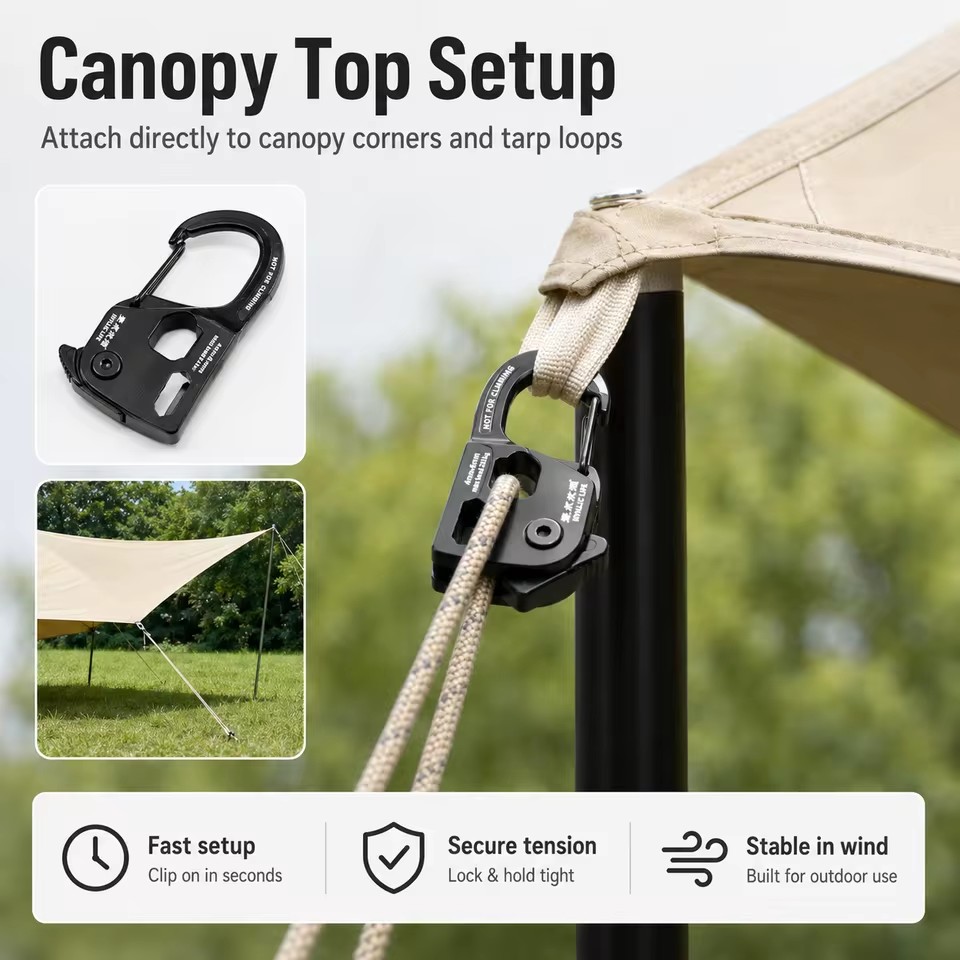 Napinacz do linek namiotowych  – Outdoor Camping Extension Cord recenzja i cena