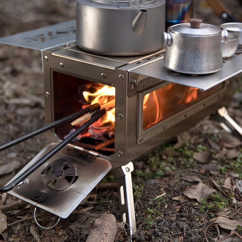 Przenośna kuchenka na drewno d – Outdoor Camping Wood Burning Stove recenzja i cena