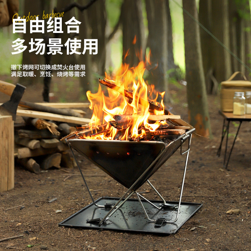 Grill składany ze stali nierdz – Outdoor Camping Wood Burning Stove recenzja i cena