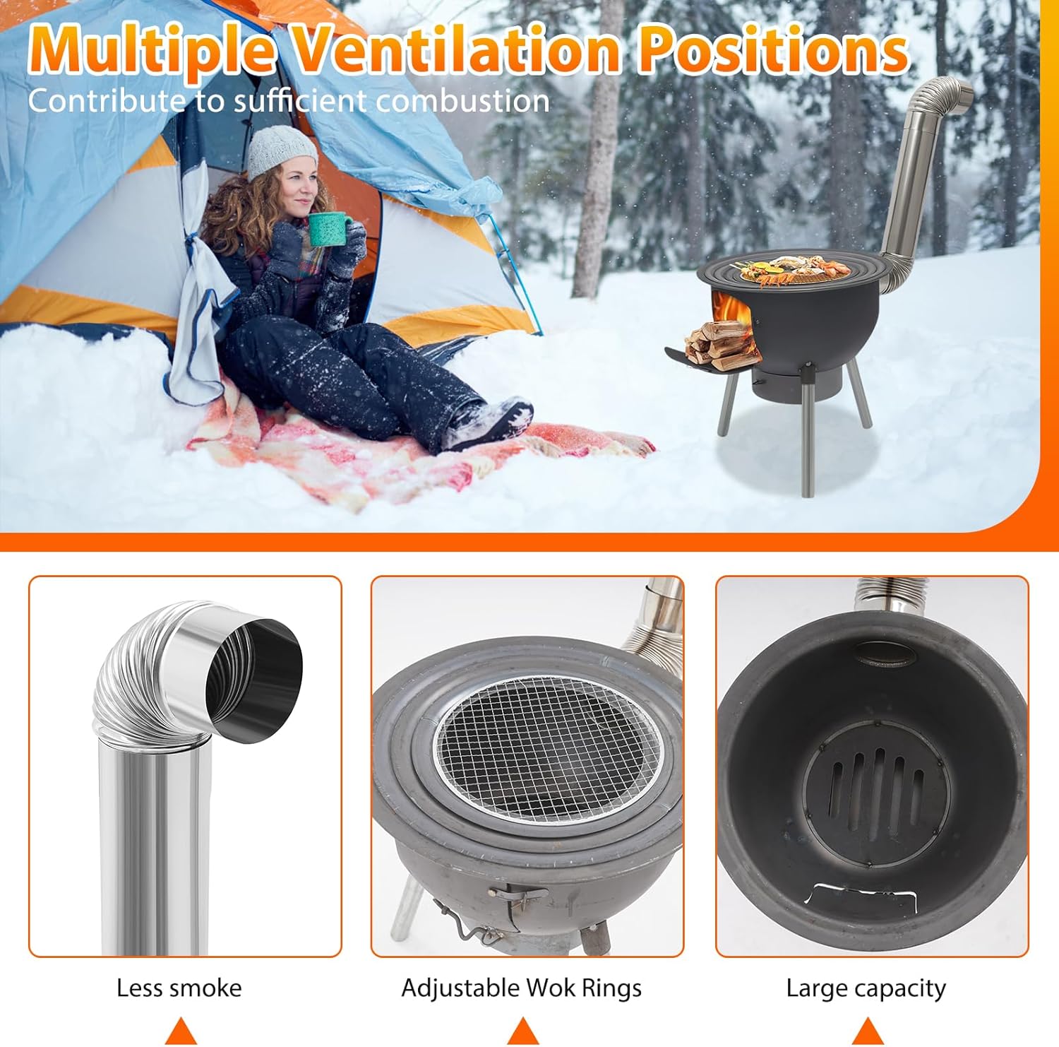 Przenośna kuchenka rakietowa n – Outdoor Camping Wood Burning Stove recenzja i cena