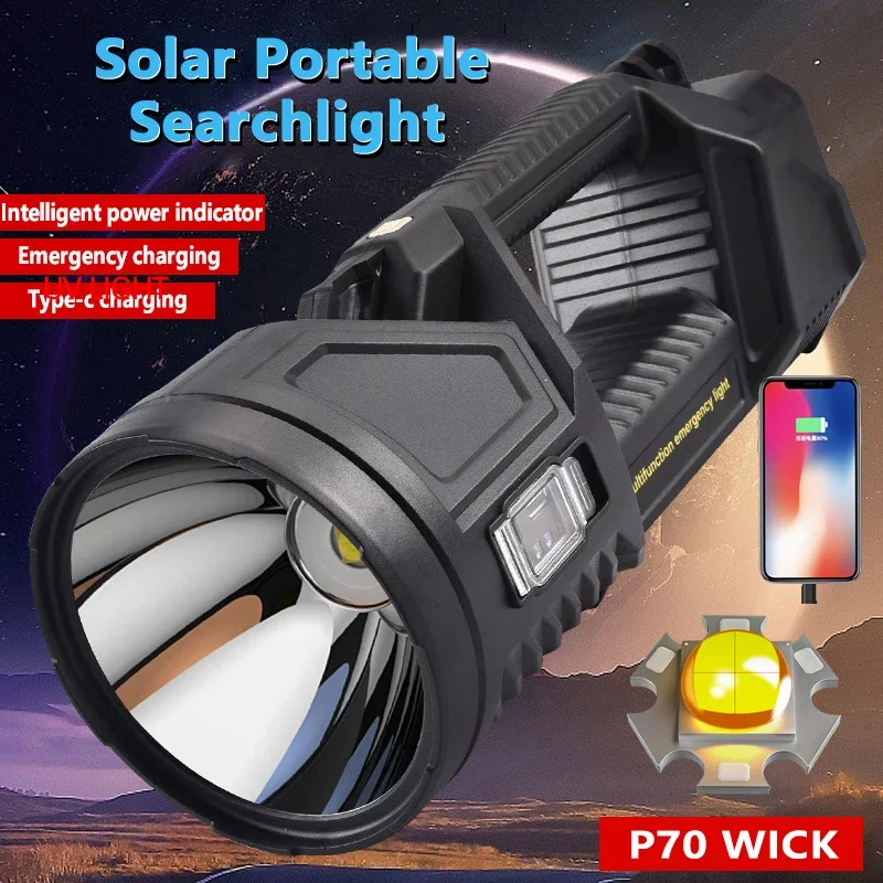 Potężny XHP70 latarka LED Sola – Camping Solar Lantern recenzja i cena