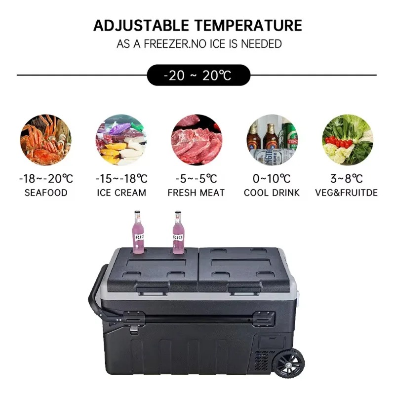75/95L Przenośne lodówki solar – Outdoor Camping Fridge recenzja i cena